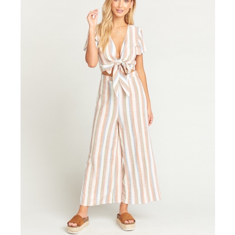 Show Me Your Mumu Val Front Tie Jumpsuit